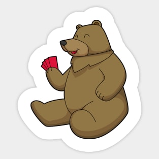 Bear Poker Poker cards Sticker